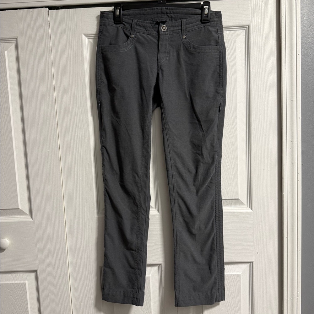 Kuhl Legendary Pants Women Size 4reg Gray Side Scrunch Stretch Hiking Camping